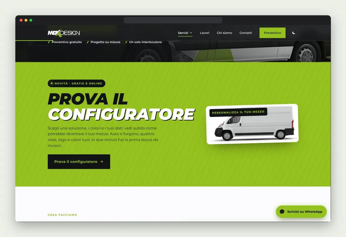 Pagina servizio Car & truck wrapping